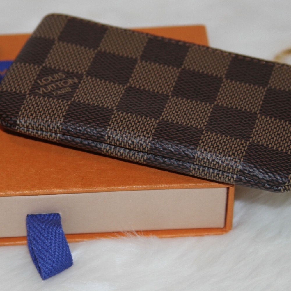 NWT LOUIS VUITTON  Pochette Cles Key Pouch Damier Ebene Made in France - Picture 7 of 8